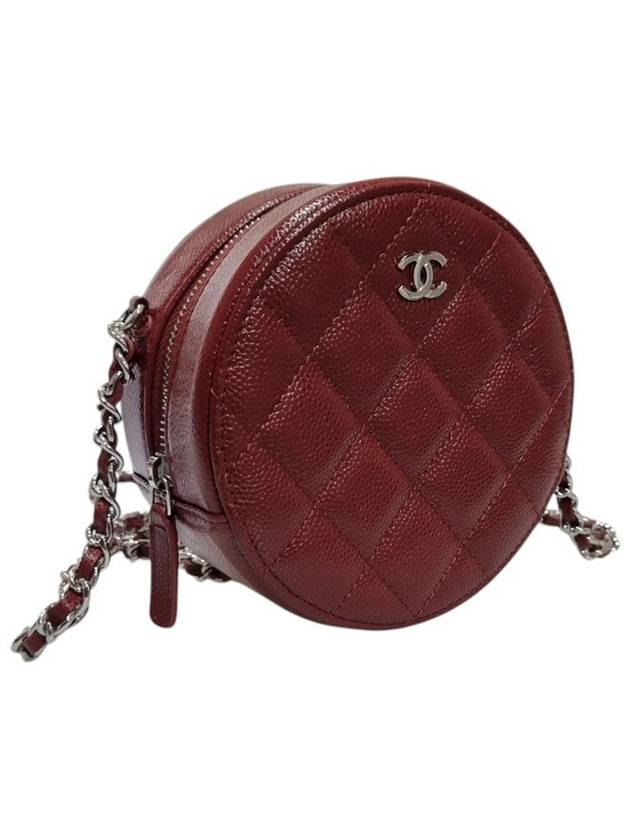 AP0245 Classic Burgundy Caviar Skin Tambourine WOC Cross Bag - CHANEL - BALAAN 2