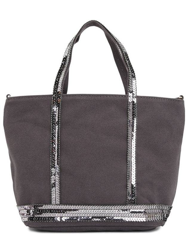 Cabas XS AJ 2way Canvas Tote Bag Anthracite - VANESSA BRUNO - BALAAN 4