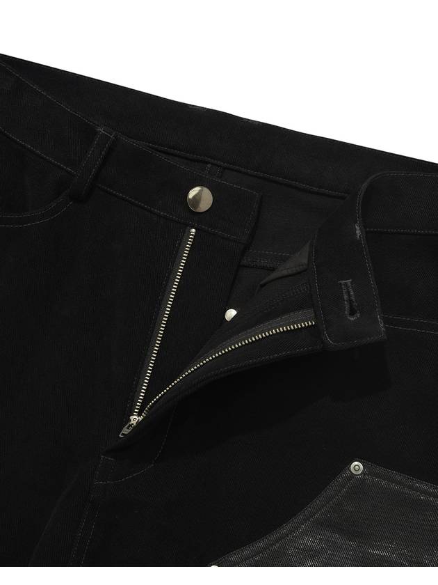 Armor Coated Pants Unisex Rivet Jeans Black - PHOS333 - BALAAN 4