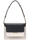 Trunk Smooth Calfskin Shoulder Bag Black White - MARNI - BALAAN 6