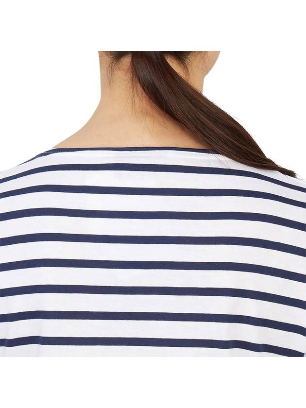 Minquiers Striped Long Sleeve T-Shirt Navy - SAINT JAMES - BALAAN 8