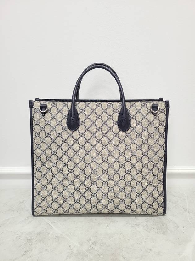 Navy Interlocking G Medium Tote Bag - GUCCI - BALAAN 6