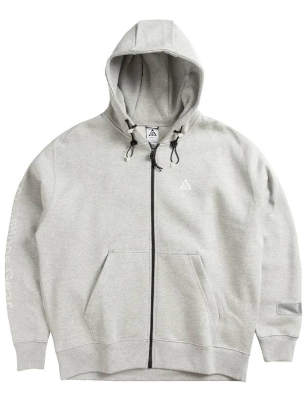 ACG Therma Fit Fleece Zip-Up Hoodie Grey Heather - NIKE - BALAAN 3