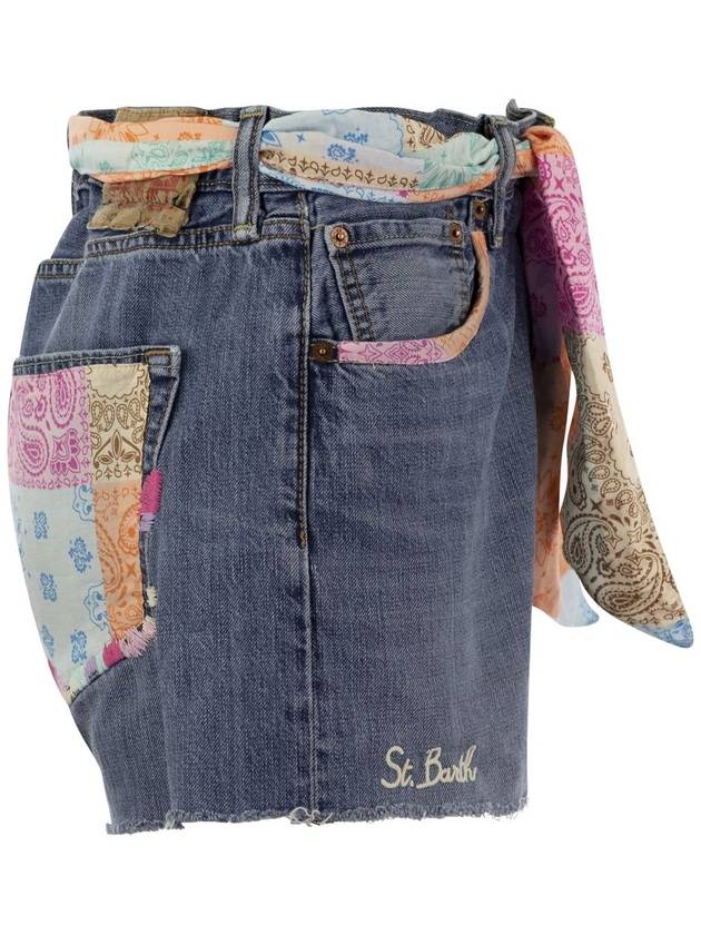 Denim shorts with belt and patches - MC 2 SAINT BARTH - BALAAN 3