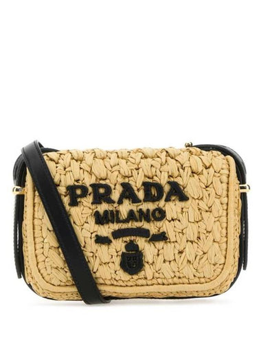 Logo Crochet Cross Bag Tan - PRADA - BALAAN 1