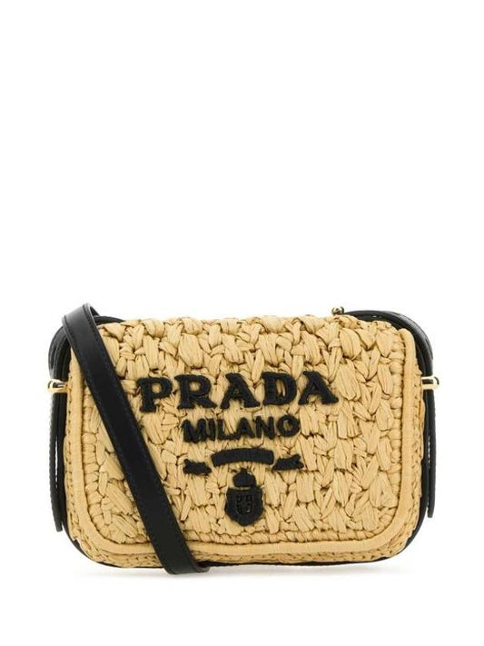 Logo Crochet Cross Bag Tan - PRADA - BALAAN 1