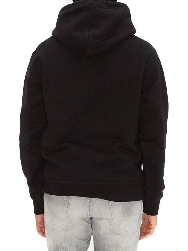 Logo Cotton Hoodie Black - DSQUARED2 - BALAAN 4