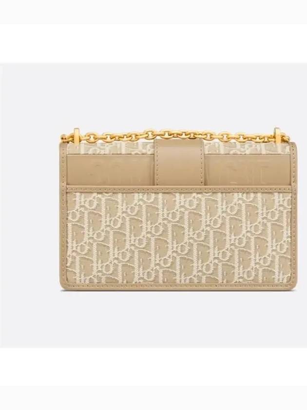 30 Montaigne Oblique Jacquard Chain Shoulder Bag Natural - DIOR - BALAAN 3