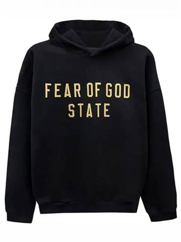 Essential Fleece Hooded T shirt Black Men s 270777 - FEAR OF GOD - BALAAN 1