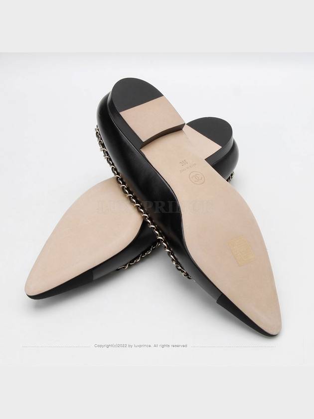 Chain Leather Mary Jane Flat Shoes 39C 1218rt - CHANEL - BALAAN 7