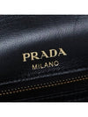 Goffre Leather Chain Shoulder Bag Black - PRADA - BALAAN 9