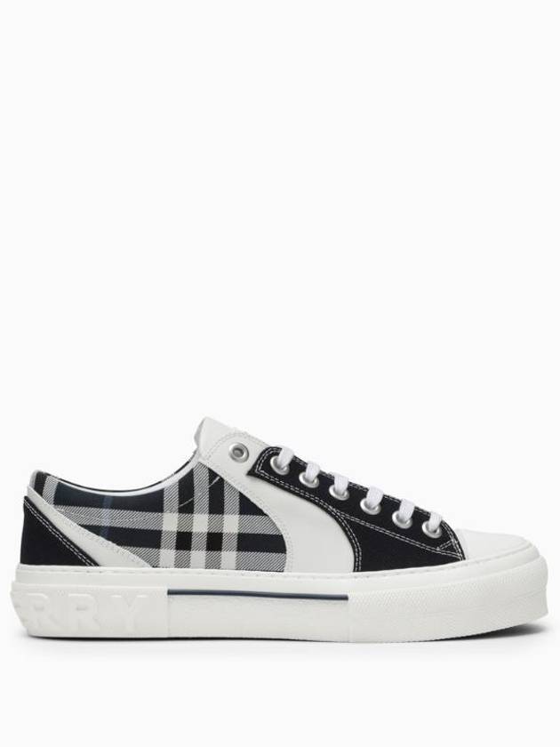 KAI Check Cotton Leather Low Top Sneakers - BURBERRY - BALAAN 1