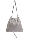 CHAIN STRING BAG BEIGE GRAY - MACNI - BALAAN 1