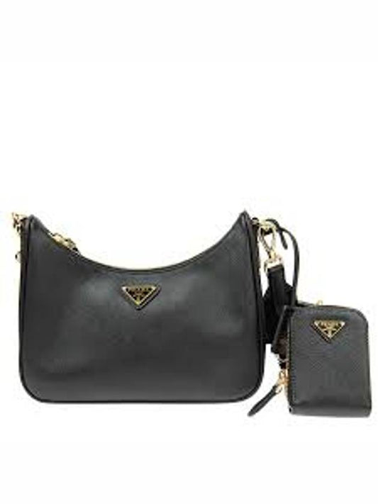 Re-Edition 2005 Saffiano Leather Shoulder Bag Black - PRADA - BALAAN 2