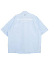 Men's Back Logo Cotton Short Sleeve Shirt Blue - WOOYOUNGMI - BALAAN 3