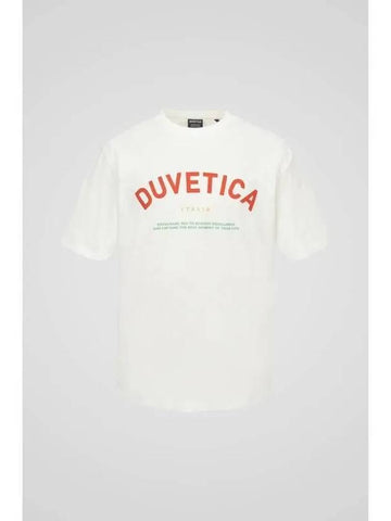 Hoe M Light Ivory Men s Short Sleeve T Shirt Gold - DUVETICA - BALAAN 1