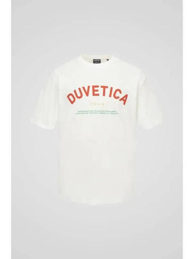 Hoe M Light Ivory Men s Short Sleeve T Shirt Gold - DUVETICA - BALAAN 1