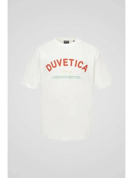 Hoe M Light Ivory Men s Short Sleeve T Shirt Gold - DUVETICA - BALAAN 1