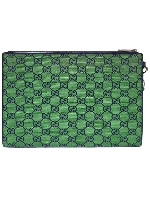 Women s 657581 Green GG Supreme Canvas Clutch Bag Strap - GUCCI - BALAAN 3