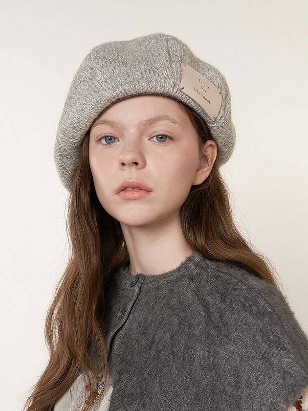 Tricot Beret Grey - BROWN HAT - BALAAN 2