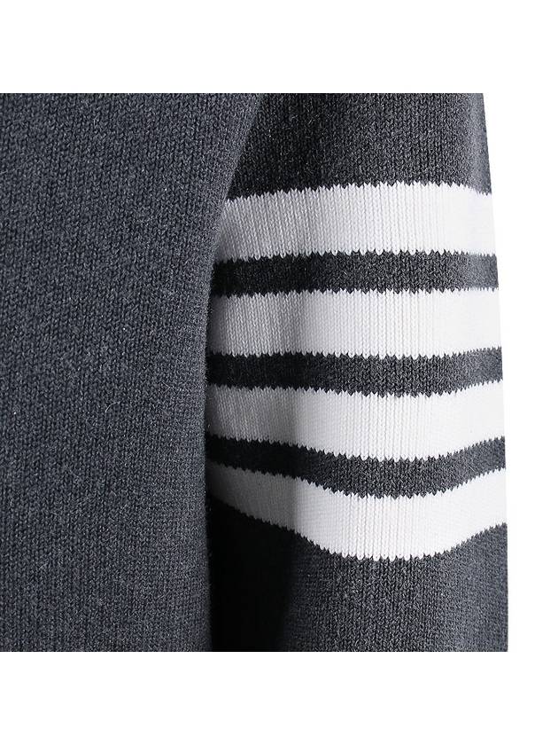 Men's Diagonal Interlock Stitch Cashmere Jacket Grey - THOM BROWNE - BALAAN 8