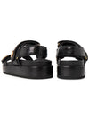 Kira Sports Logo Leather Sandals Black - TORY BURCH - BALAAN 7