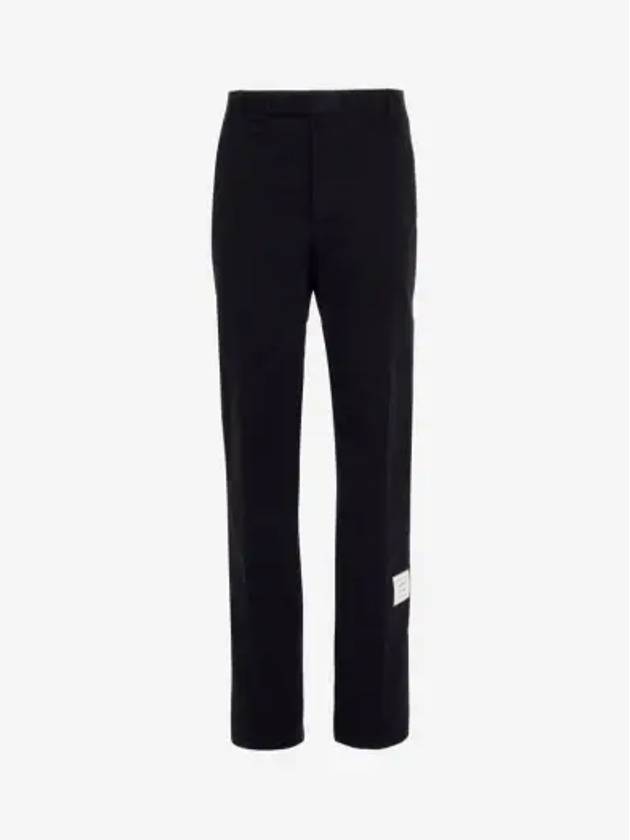 Men's Twill Unconstructed Cotton Straight Pants Navy - THOM BROWNE - BALAAN 2