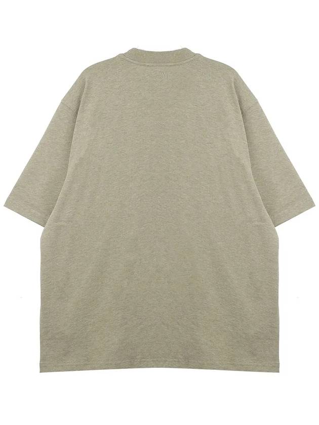 Small Heart Logo Boxy Fit Short Sleeve T-Shirt Heather Sage - AMI - BALAAN 3