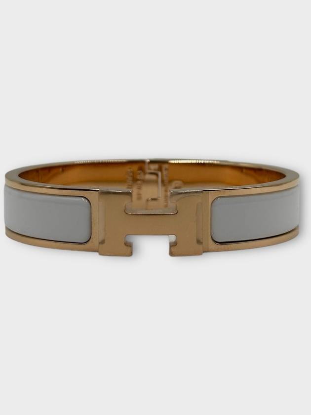 Clic H Bracelet Rose Gold Blanc - HERMES - BALAAN 2