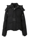 Oversized Nylon Puffer Down Jacket Black - AMI - BALAAN 2