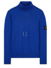 Wappen Patch Virgin Wool Turtleneck Blue - STONE ISLAND - BALAAN 2