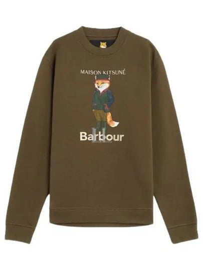 Logo Print Sweatshirt Green - BARBOUR - BALAAN 2