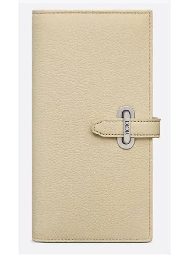 Normandy Vertical Calfskin Bifold Long Wallet Beige - DIOR - BALAAN 2