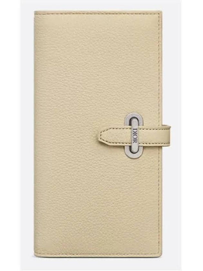 Normandy Vertical Calfskin Bifold Long Wallet Beige - DIOR - BALAAN 2