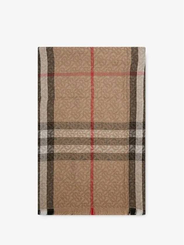 jacquard check pattern muffler - BURBERRY - BALAAN.