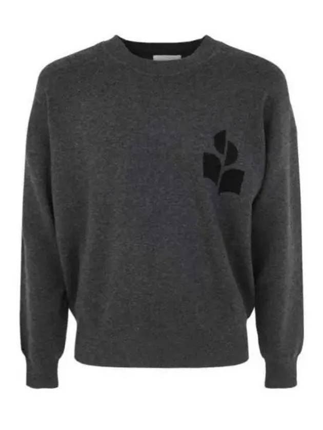 Ateley Logo Cotton Sweatshirt Dark Grey - ISABEL MARANT - BALAAN 2