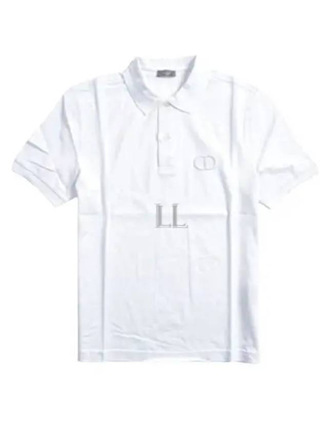 CD Icon Cotton Polo Shirt White - DIOR - BALAAN 2