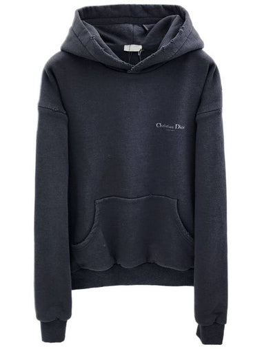 Logo Overfit Hooded Sweatshirt 343J691A 880 - DIOR - BALAAN 1