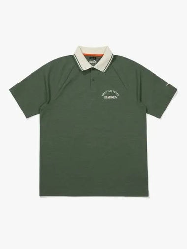 Diadora tennis performance collar short sleeve t shirt GREEN - DIADORA - BALAAN 1