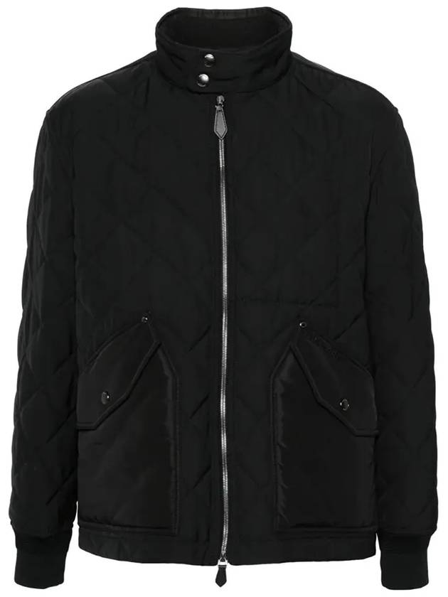 Diamond Quilted Zip-Up Jacket Black - BURBERRY - BALAAN 2