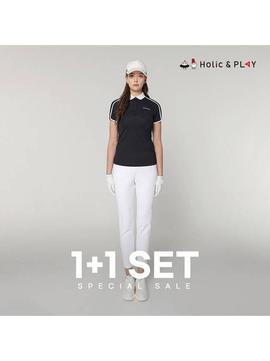 SET Women s Uveil Collar T Shirt Baggy Pants - HOLIC&PLAY - BALAAN 1