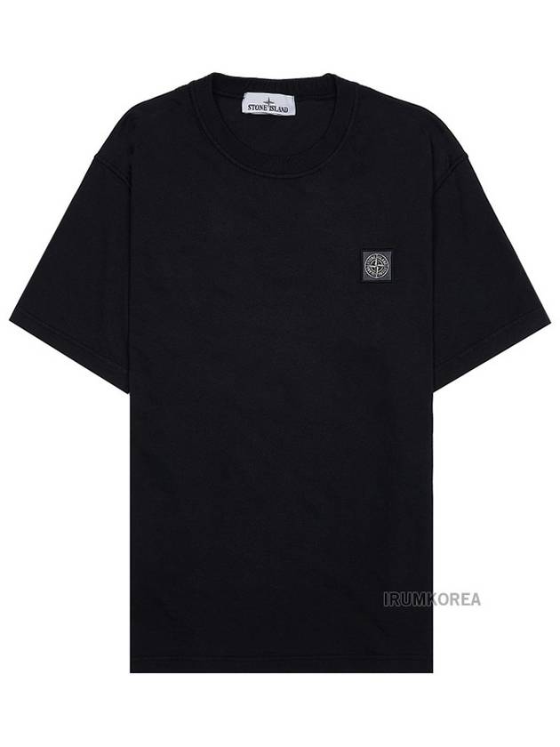 Organic Cotton Short Sleeve T-Shirt Black - STONE ISLAND - BALAAN 2