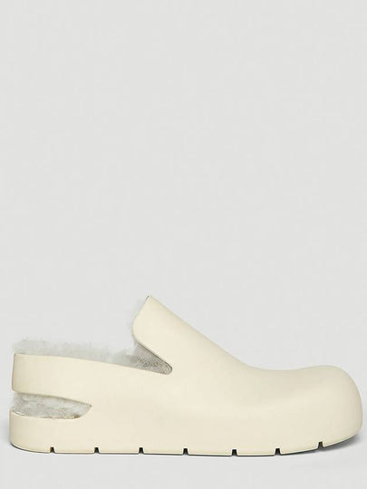 Shearling Puddle Sandals Off White - BOTTEGA VENETA - BALAAN 2