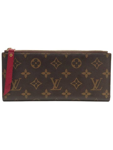 Monogram Canvas Fuchsia Port Adel Long Wallet - LOUIS VUITTON - BALAAN 1