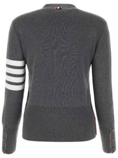 4 bar stripe Milano stitch merino wool cardigan gray FKC207A 0014 035 - THOM BROWNE - BALAAN 2