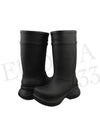 Women's Crocs Rubber Long Boots Black - BALENCIAGA - BALAAN 7