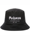 Graffiti Logo Bucket Hat Black - ALEXANDER MCQUEEN - BALAAN 1
