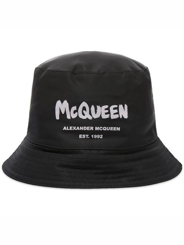 Graffiti Logo Bucket Hat Black - ALEXANDER MCQUEEN - BALAAN 1