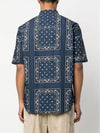 La Chemise Melo Paisley Bandana Short Sleeve Shirt Navy - JACQUEMUS - BALAAN 5