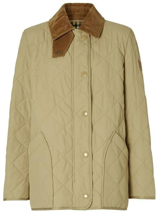 Diamond Quilted Thermoregulated Barn Jacket Honey - BURBERRY - BALAAN 2